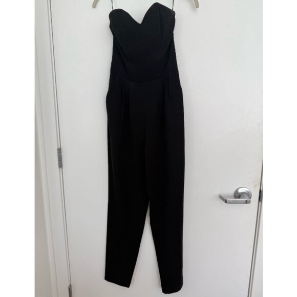 H&M Black Sweetheart Jumpsuit Size 2 | Modern, Polished, Pockets - Picture 4 of 6
